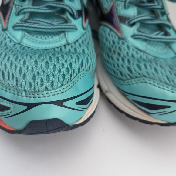 Mizuno Women's Wave Inspire 13 in Teal, Black and Red - Size 7 Running Sneaker - Picture 6 of 6